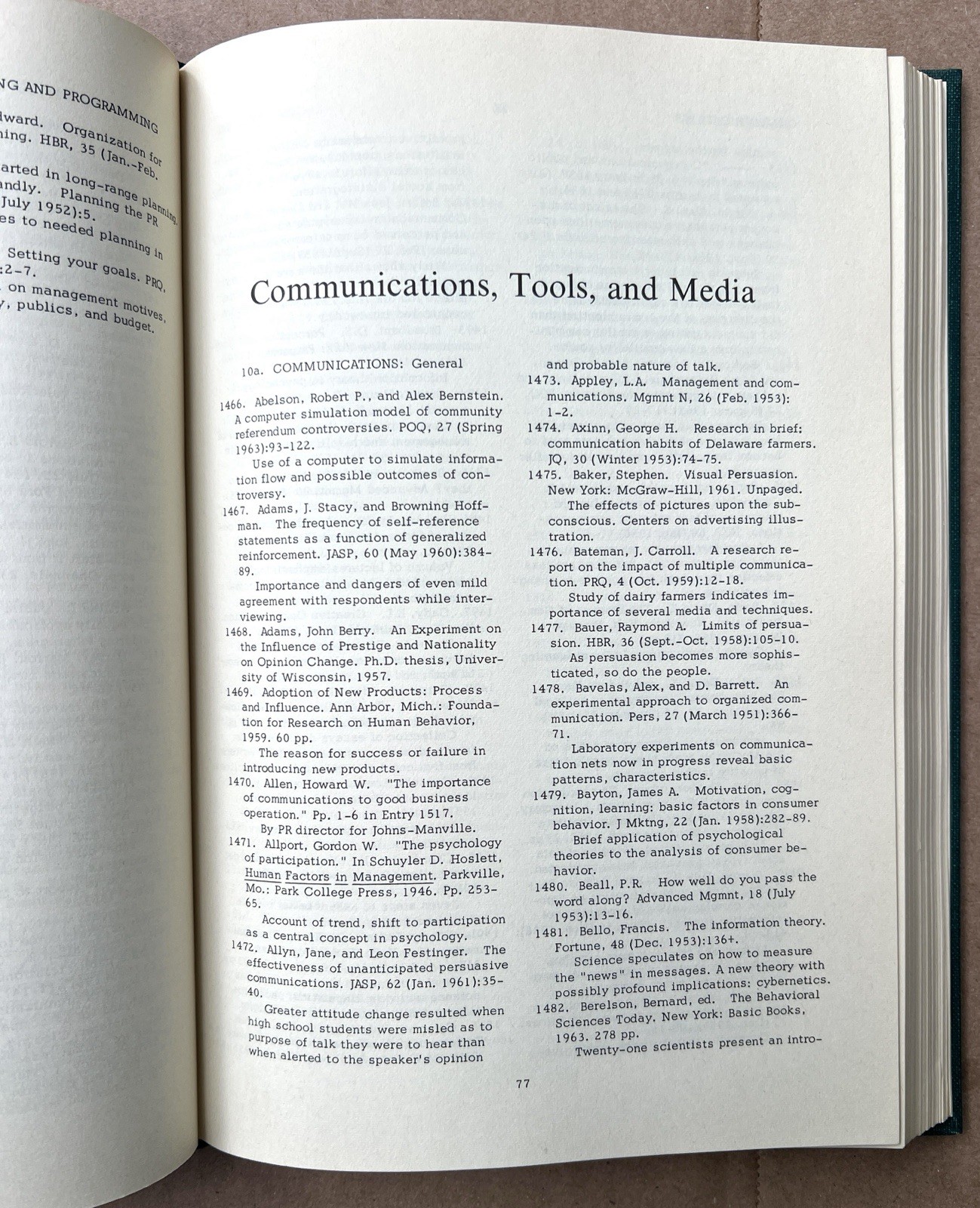 A Public Relations Bibliography 1965 SM Cutlip Journalism History Reference