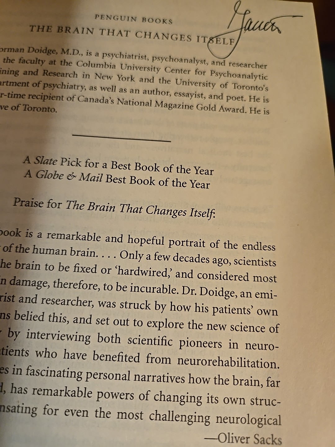 The Brain That Changes Itself: Stories of Personal Triumph Norman Doidge M. D.