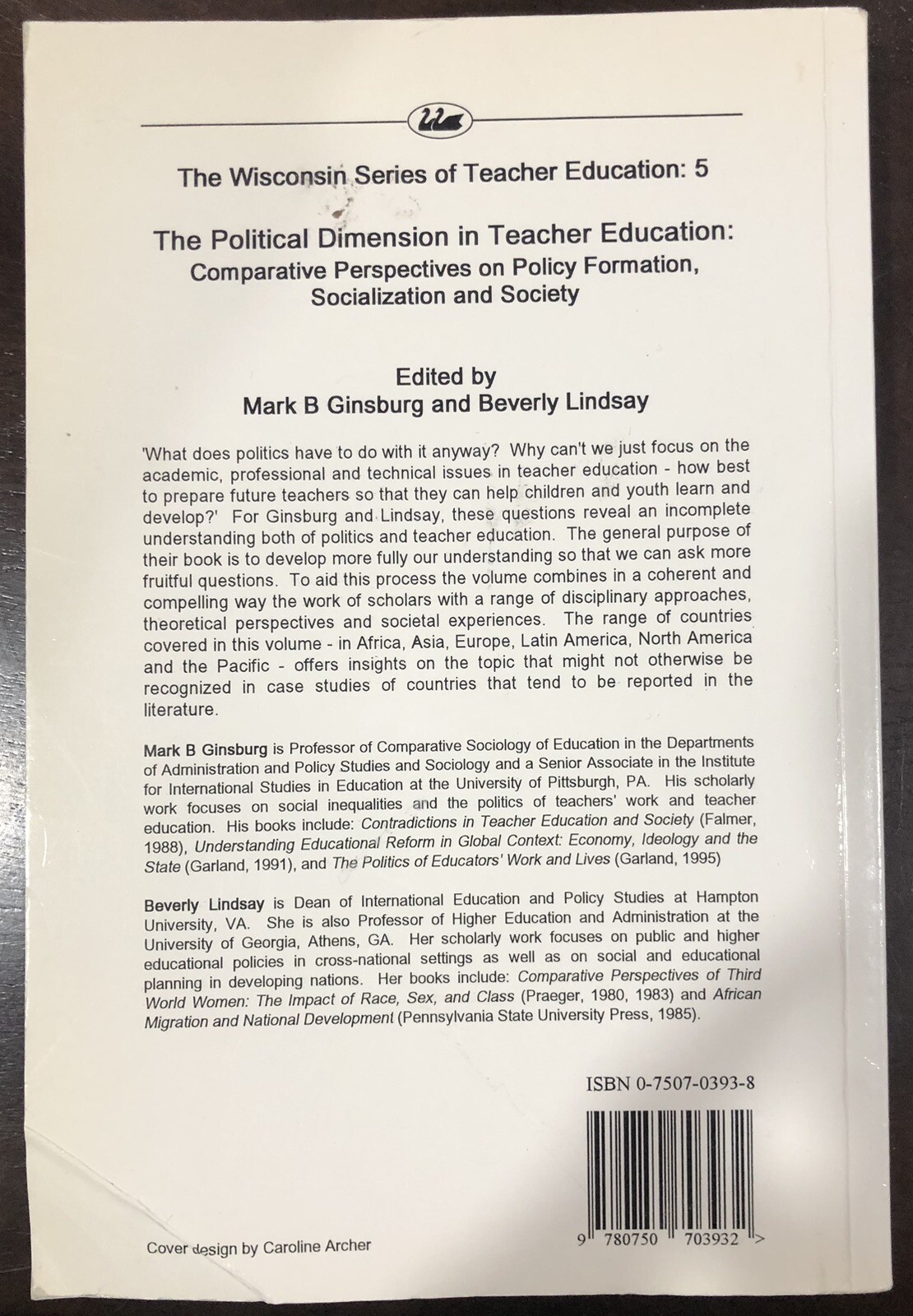 The Political Dimension in Teacher Education : Comparative Perspectives on…