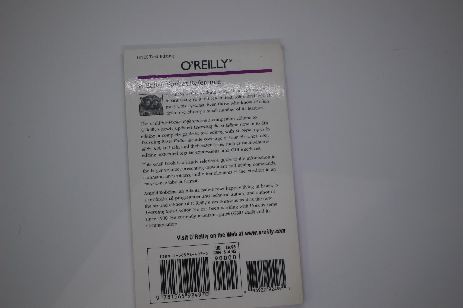 Pocket Reference (o’Reilly) Ser.: Vi Editor Pocket Reference by Arnold…
