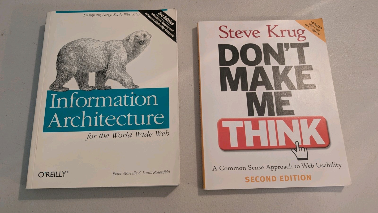 Pair Of Vintage Web Design Textbooks: Steve Krug; Morville, Rosenfeld