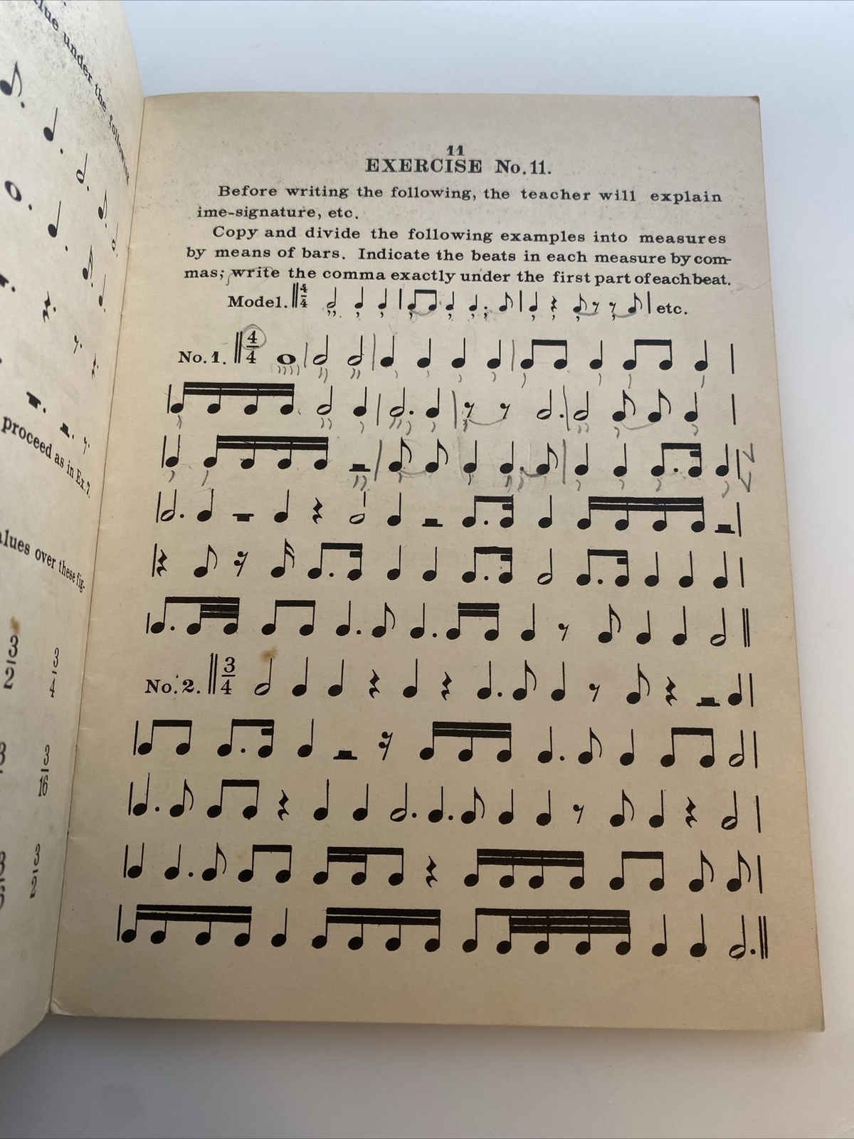 1897 Antique Pamphlet Writing Primer for Music 🎵 Students Excercises ab5