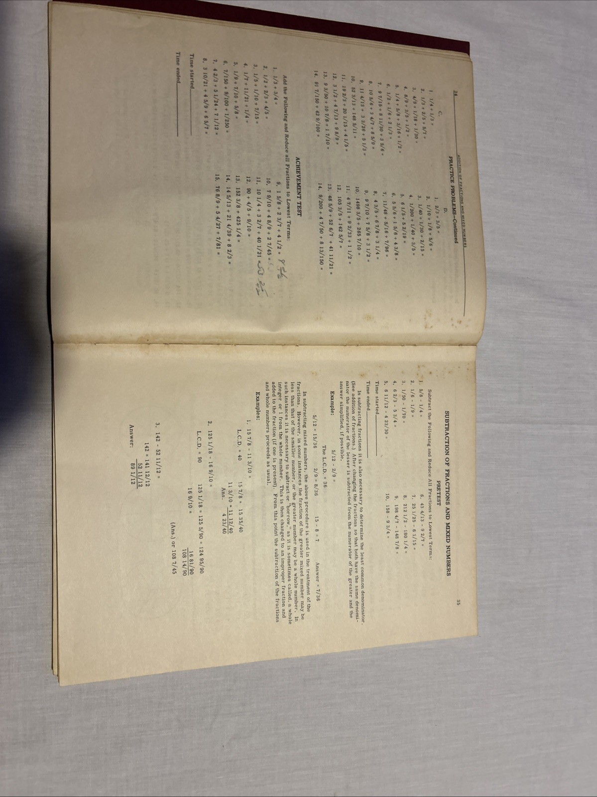 Vintage 1954 Nursing Arithmetic Textbook Ruth Jessee 4th Ed Annotated Ephemera