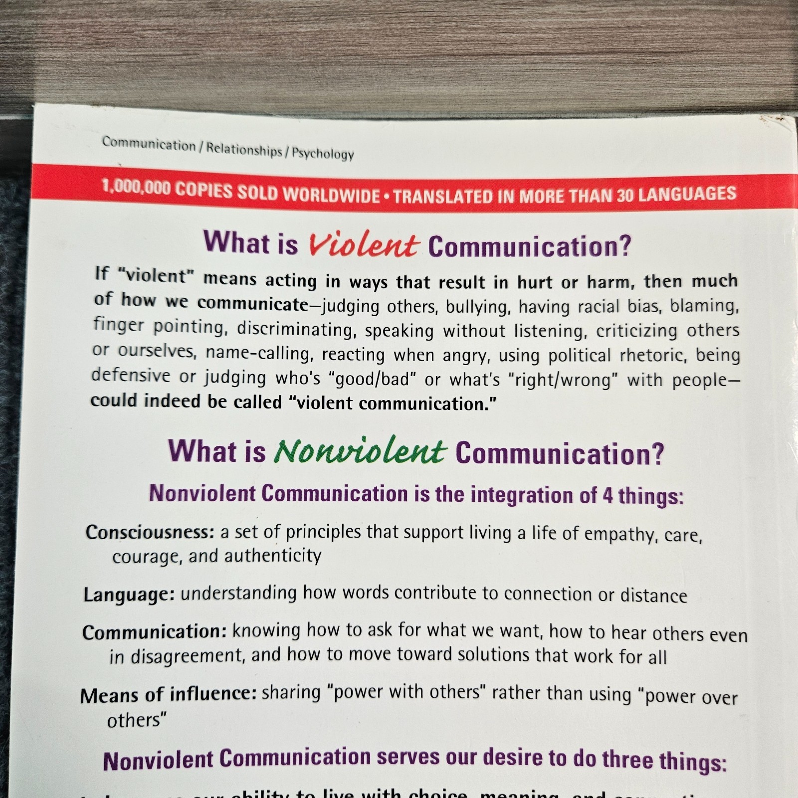 Nonviolent Communication 3rd Ed Marshall Rosenberg Language of Life PB