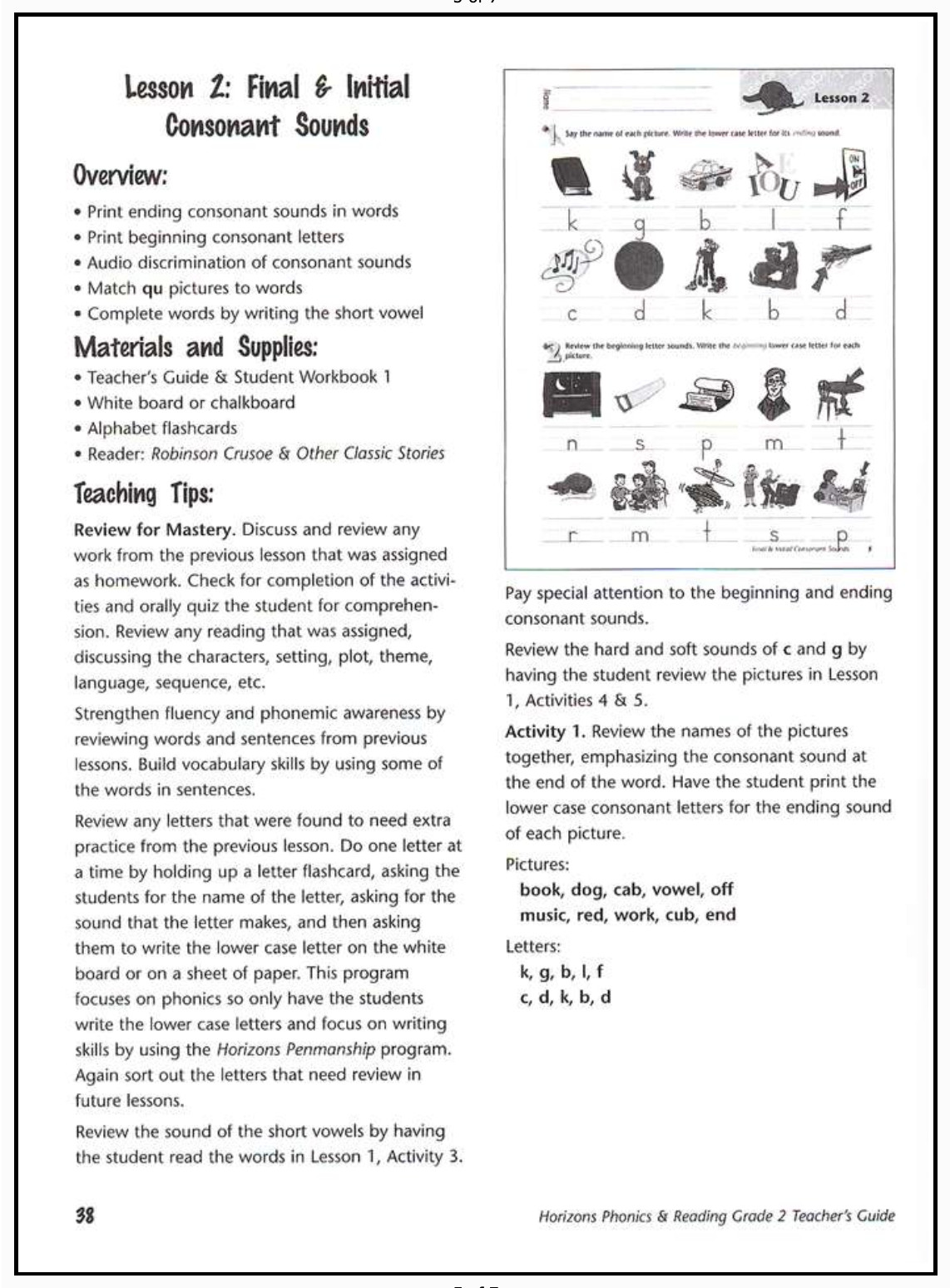 Horizons 2nd PHONICS & READING 2 TEACHER GUIDE Readers 1 2 JPR021 JPR022 JRT020