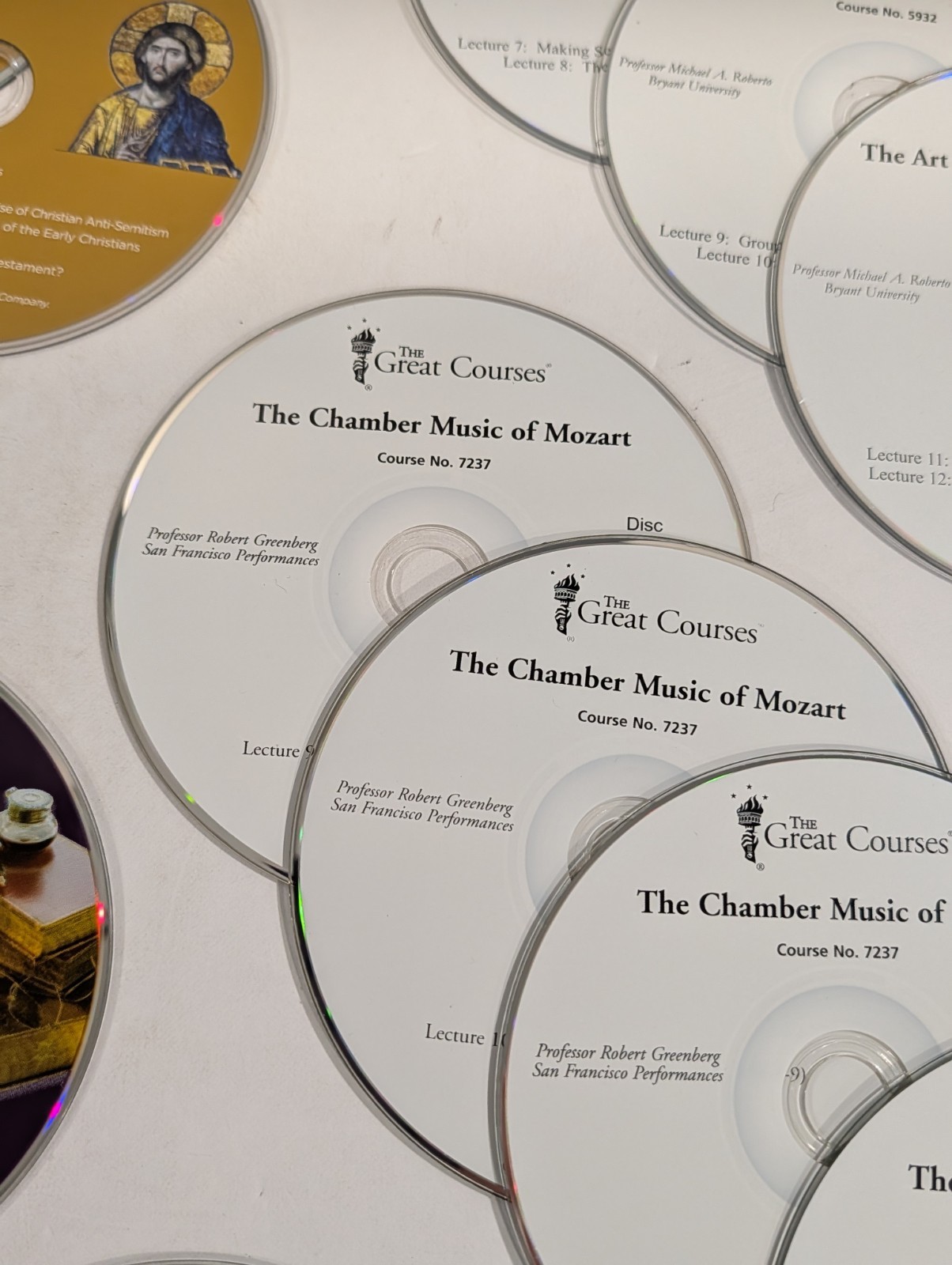 30 Loose Learning Courses DVDs & Audio CDs – Religion, History, Writing, Music