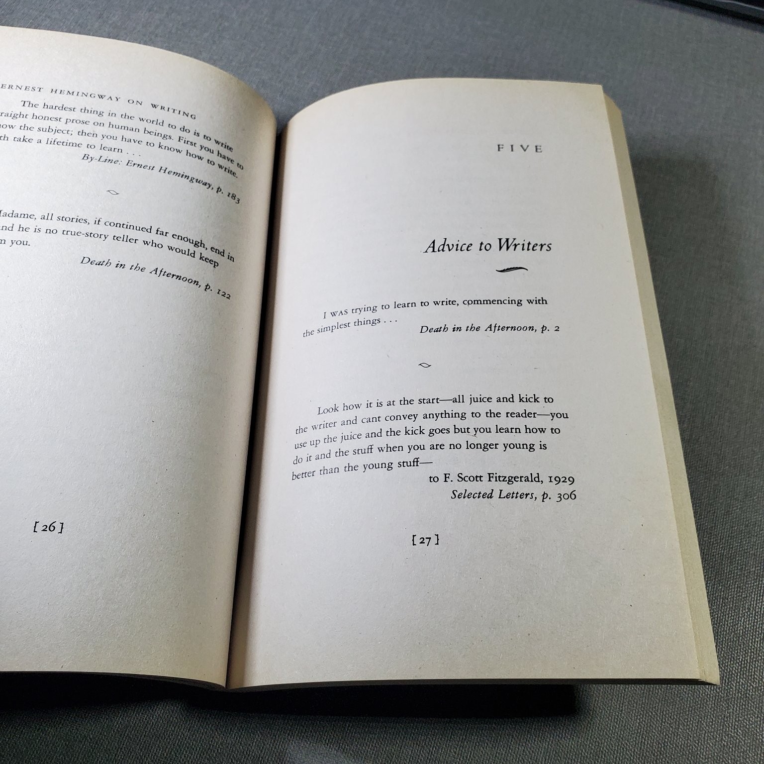 Ernest Hemingway on Writing Larry W. Phillips 2004 Paperback Scribner Creative