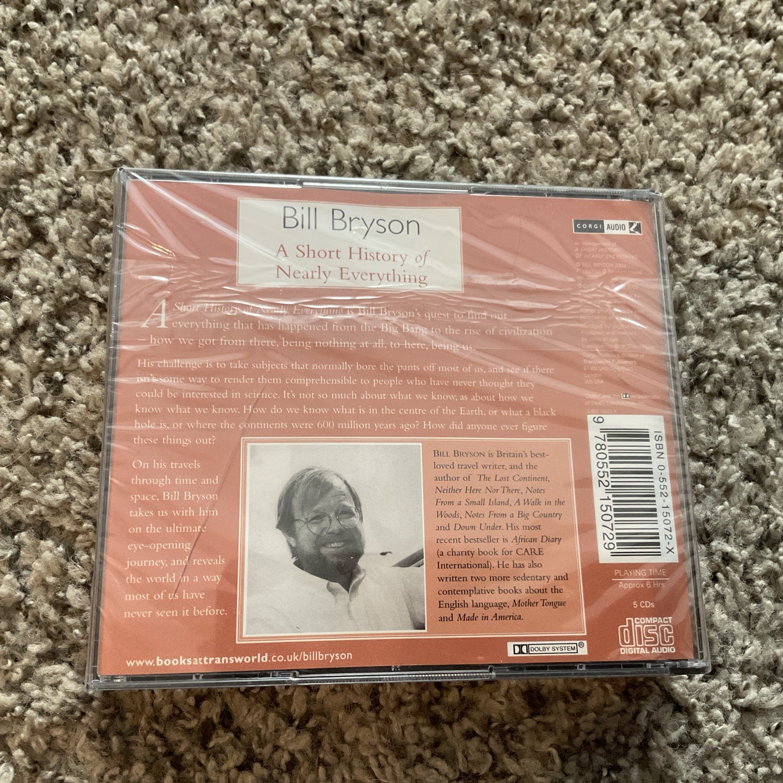A Short History of Nearly Everything by Bill Bryson Compact Disc Book