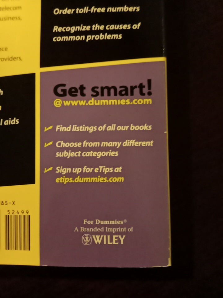 New! Telecom for Dummies, Stephen P. Olejniczak, Softcover, 2006 (364 pages)