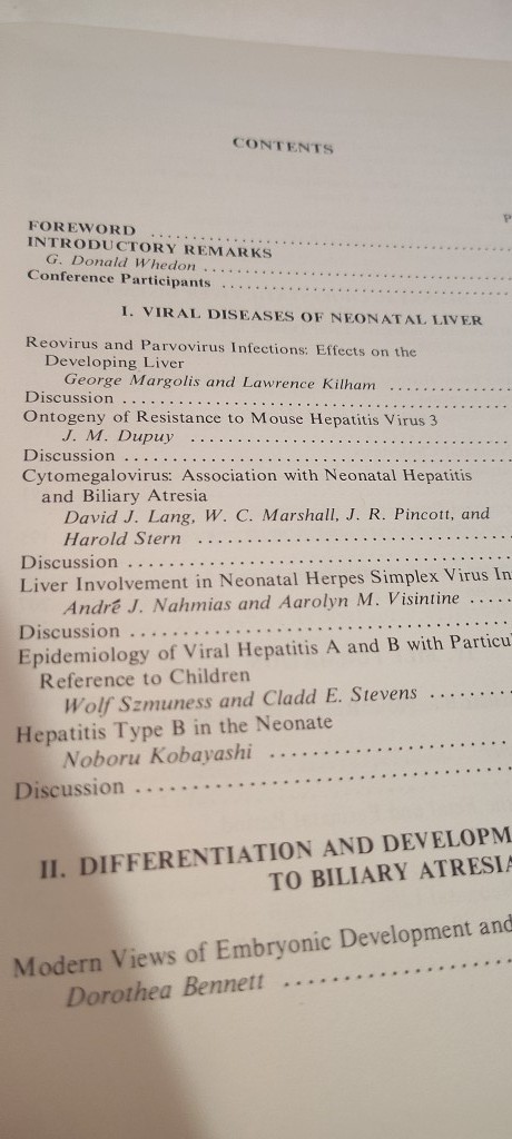 neonatal hepatitis and biliary atresia book 1977 hardcover CLEAN/UNMARKED TEXT