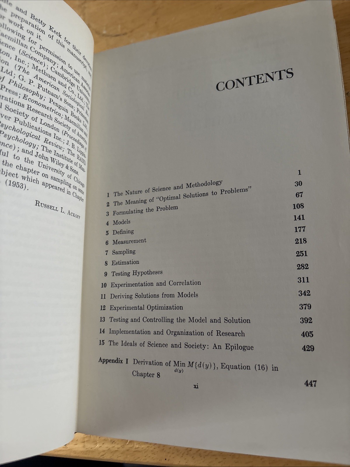Scientific Method optimizing applied research decisions. Russell L Ackoff. 1962