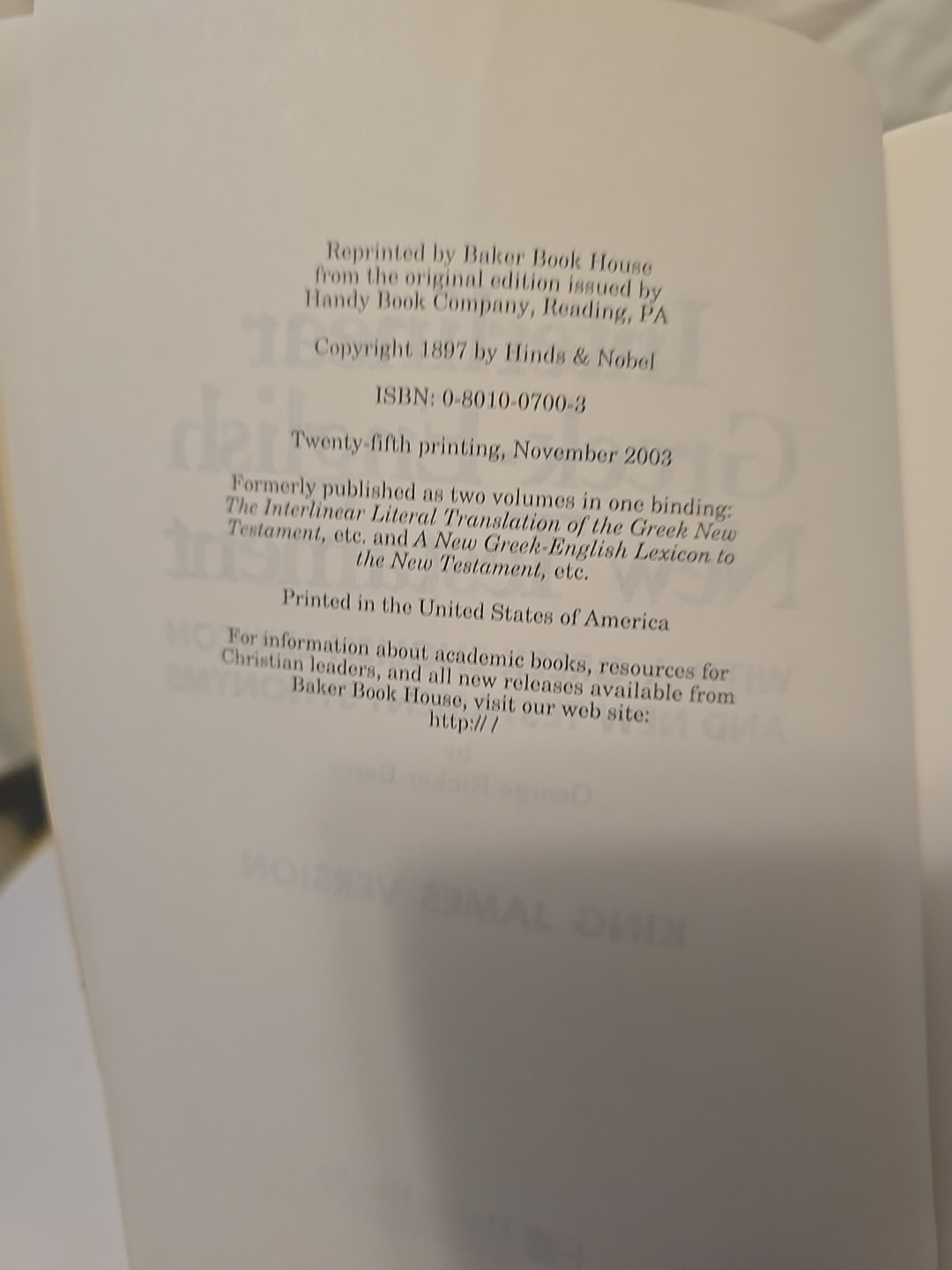 Interlinear Greek English New Testament by George Ricker Berry