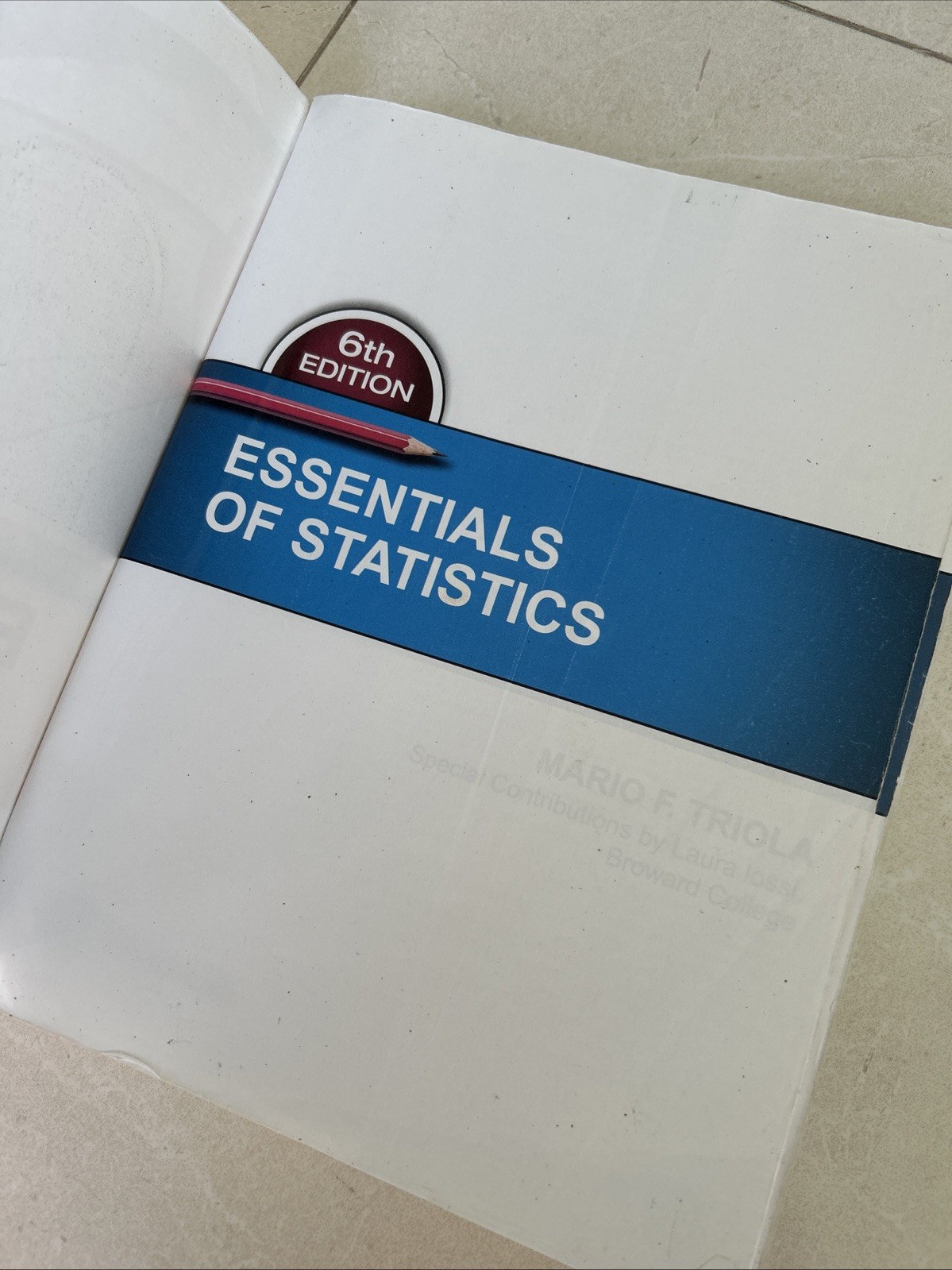 Essentials of Statistics by Mario Triola (2018, Trade Paperback)