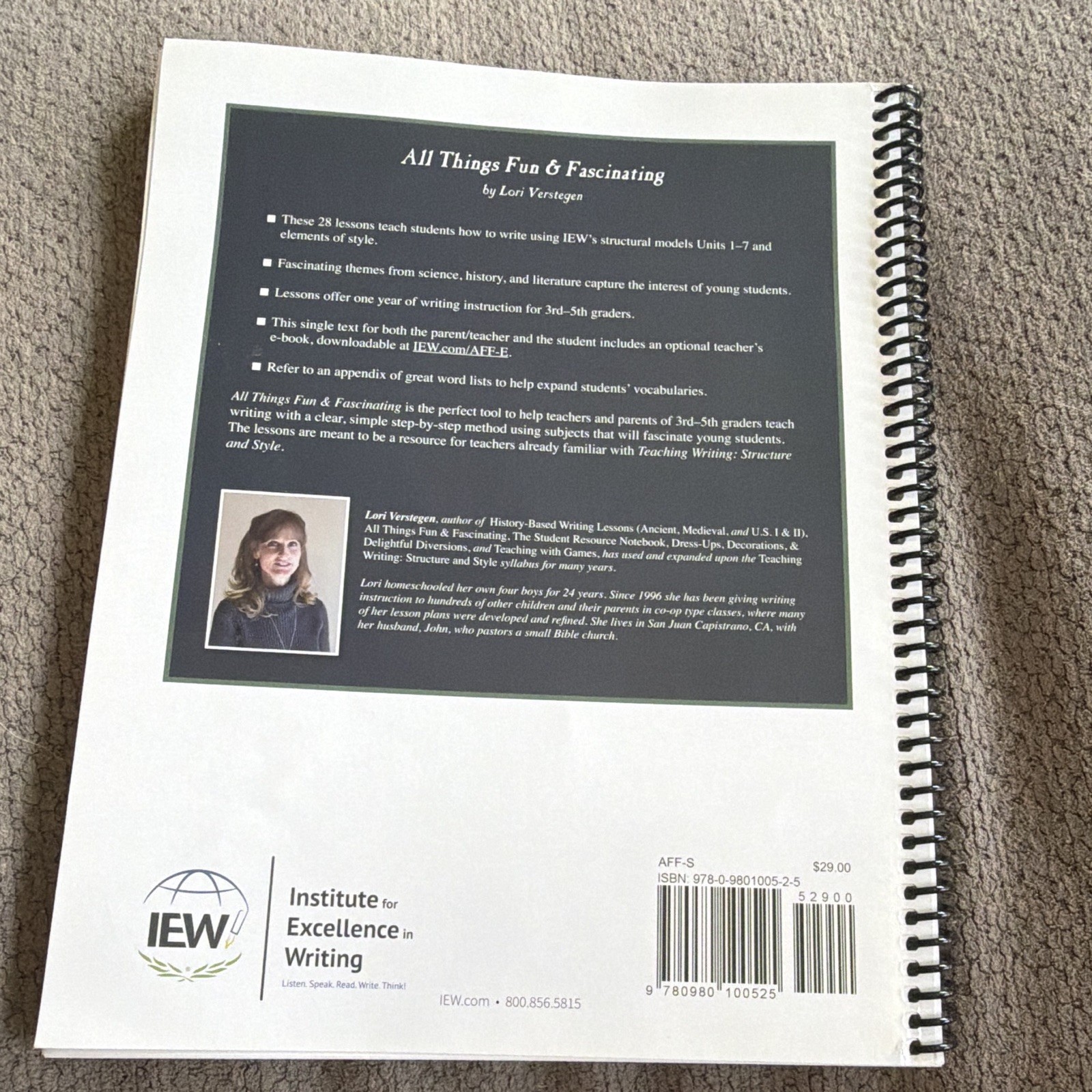 IEW All Things Fun & Fascinating Student Ed Gr 3-5 Spiral